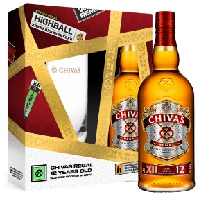 Picture of Chivas Regal 12YO Scotch Whisky 700ml + 1 High Ball Glass Gift Pack